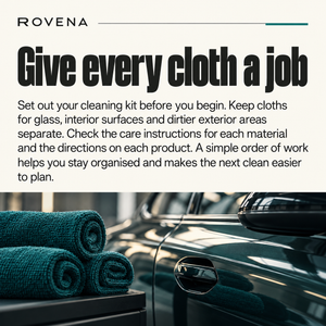 Show the sample passage of The Car Cleaning Routine.